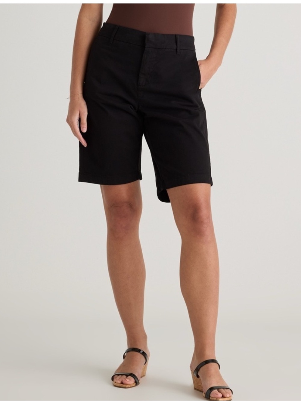 Quince organic stretch cotton Chino Bermuda shorts